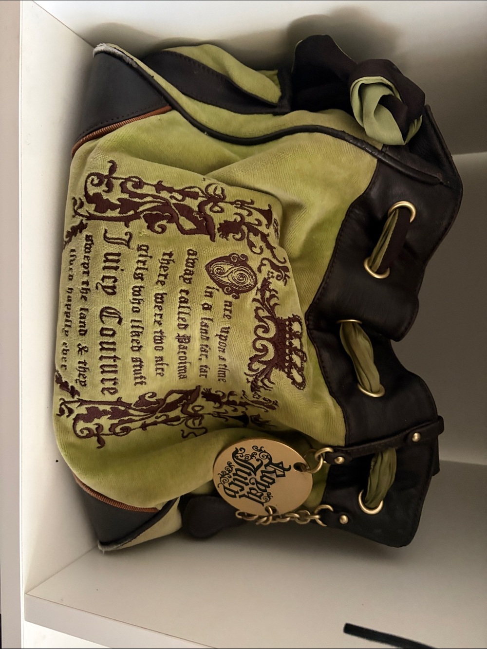 Rare vintage Juicy Couture Once upon a time velour bag